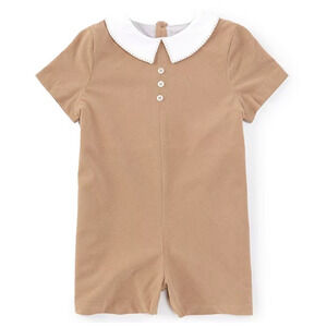 Edgehill Collection Peter Pan Collar Corduroy Jon Jon Romper Baby Boy Size 18 Mo